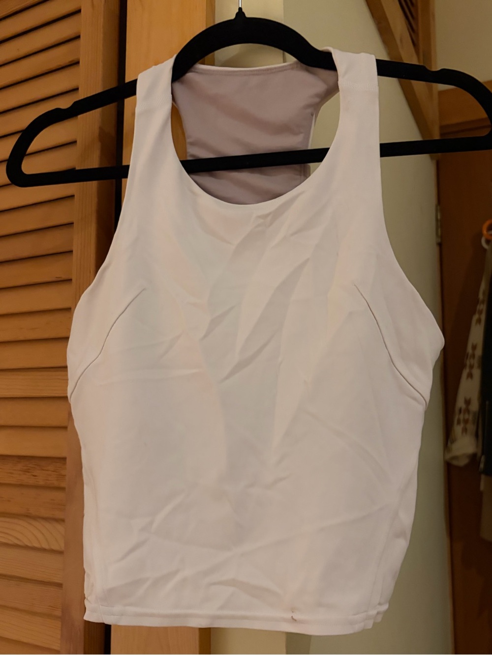 lululemon athletica Light White Scoop-Back Athletic Tank